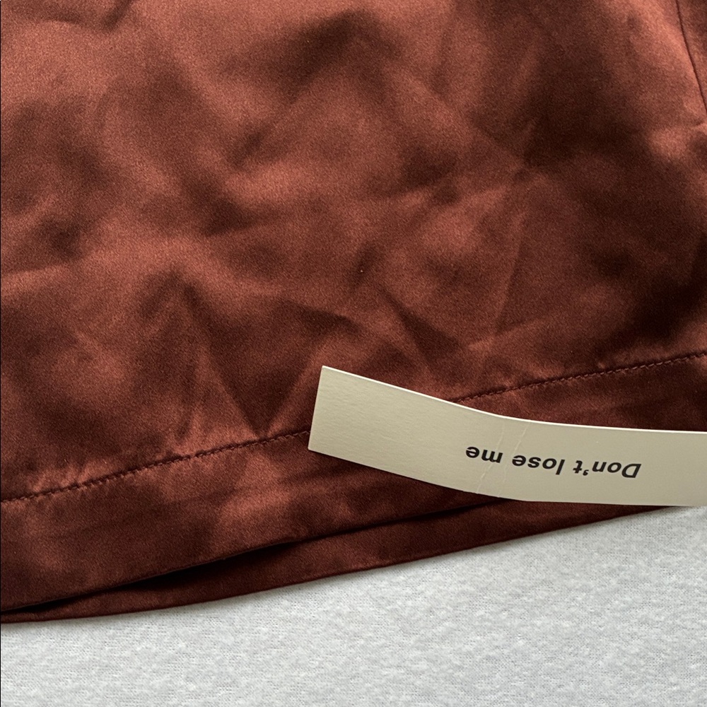 NWT Reformation Olina mahogany silk Wide Leg Pants - Picture 4 of 4